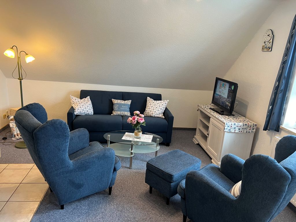 Bild des Wohnbereichs der Ferienwohnung eins